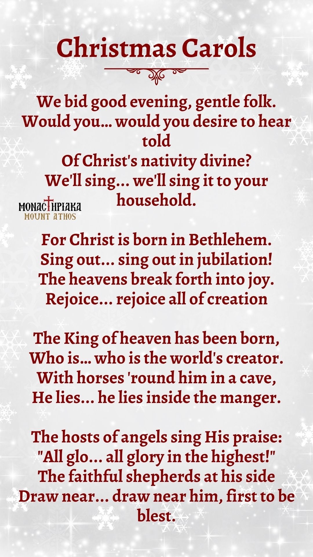 Christmas Carols -  in Bethlehem